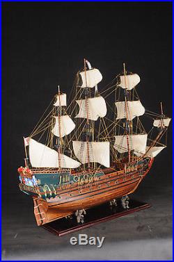 Fridrich Wilhelm 37 Handcrafted Wooden Tall Ship Model 185 Sail Boat