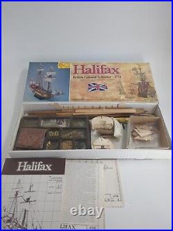HALIFAX British Colonial Schooner- 1774 Ship Model Kit- Open Box HALIFAX British Colonial Schooner- 1774 Ship Model Kit- Open Box