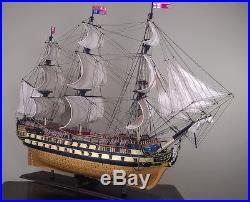 HMS AGAMEMNON 52 wood model ship large scaled British sailing boat
