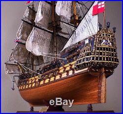 HMS PRINCE 45 wood model ship large scale sailing tall British boat