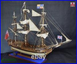 HMS Royal Caroline 1749 with mast scale 1/30 model kits 55 inch boxwood version