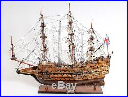 HMS Sovereign of the Seas Tall Ship 1637 Assembled 29 Built Wooden Model Boat