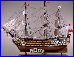 HMS VICTORY 43 wood model ship large scale sailing tall British boat