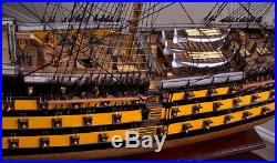 HMS VICTORY 43 wood model ship large scale sailing tall British boat