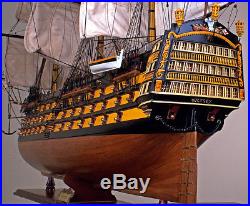 HMS VICTORY 52 wood model ship large scale sailing tall British boat