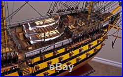 HMS VICTORY 52 wood model ship large scale sailing tall British boat
