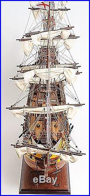 HMS Victory Admiral Nelson Tall Ship 37 Wood Model Painted Sailboat Assembled