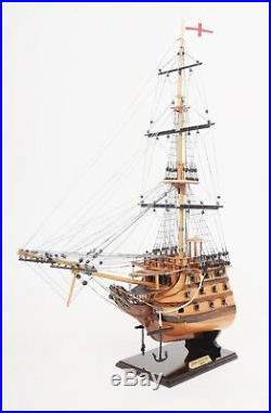 HMS Victory Admiral Nelson Tall Ship Bow Section 28.5 Wood Model Boat Assembled