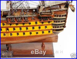 HMS Victory Painted Wood Tall Ship Model 37 British Royal Navy 1774