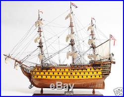 HMS Victory Painted Wood Tall Ship Model 37 British Royal Navy 1774