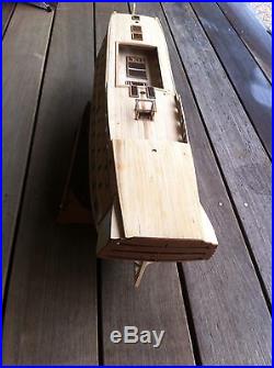 HMS Victory Wooden Ship Model By Mamoli Partially Assembled No Fred Poffari