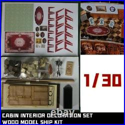 HMY Royal Caroline Scale 1/30 Cabin Interior Decoration Set Wood model ship kit