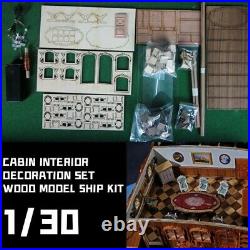 HMY Royal Caroline Scale 1/30 Cabin Interior Decoration Set Wood model ship kit