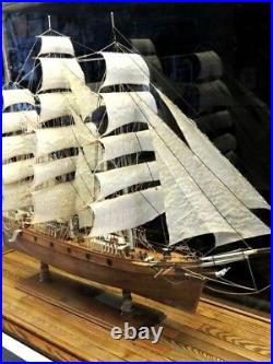HUGE Handmade wooden model ship CUTTY SARK in display case Extremely Detailed
