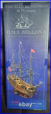 H. M. S. Bellona Gun Ship Corel Wooden Model Kit 1100 H. M. S. Bellona Gun Ship Corel Wooden Model Kit 1100