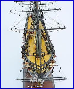 Handmade Wooden USS Rattlesnake Tall Ship Model 28 Fully Assembled NEW