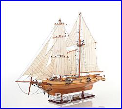 Harvey 1847 Baltimore Clipper Wood Model Tall Ship 35 Privateer Built Sailboat