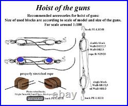 Heller HMS Victory 1100 set 140x blocks, hooks, eyelets and ropes for guns