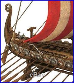 Historic Drakkar Dragon Viking Sailboat Museum Replica Longship Ship Assembled