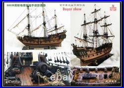 In Stock New ZHL The black Pearl Golden version 2023 wood model ship kit 31 inch