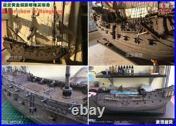 In Stock New ZHL The black Pearl Golden version 2023 wood model ship kit 31 inch