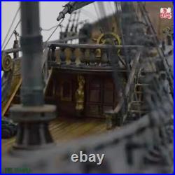 In Stock New ZHL The black Pearl Golden version 2023 wood model ship kit 31 inch
