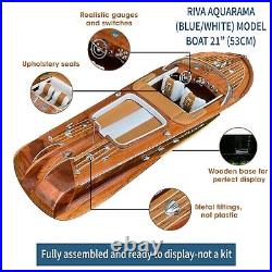 Italian Speed Boat Ship Wooden Model 21'' Luxury Unique Decor Handmade Gift