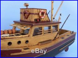 Jaws Orca Boat Model Wooden Shark Fishing Ship Handcrafted Assembled 20