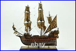 Jolly Roger Pirate Ship 30 Handmade Wooden Ship Model Museum Quality
