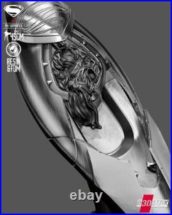 Jor-El Ship B3DSERK Model 450mm 16K Resin Kit Unpainted 3D Printed Fan Made