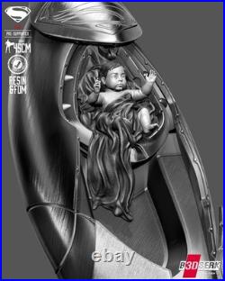 Jor-El Ship B3DSERK Model 450mm 16K Resin Kit Unpainted 3D Printed Fan Made Jor-El Ship B3DSERK Model 450mm 16K Resin Kit Unpainted 3D Printed Fan Made