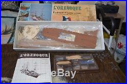 L'Orenoque French Frigate wooden ship model kit incomplete