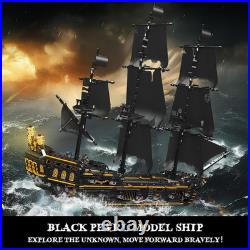 Large Black Pearl Pirate Ship Model Kit 3180+ Pieces for Ages 14+