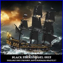 Large Black Pearl Pirate Ship Model Kit 3180+ Pieces for Ages 14+