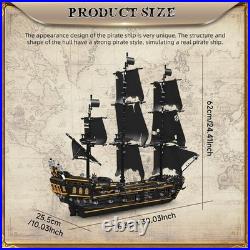 Large Black Pearl Pirate Ship Model Kit 3180+ Pieces for Ages 14+