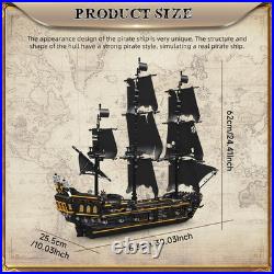 Large Black Pearl Pirate Ship Model Kit 3180+ Pieces for Ages 14+