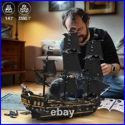 Large Black Pearl Pirate Ship Model Kit 3180+ Pieces for Ages 14+