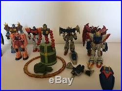 Large Lot of Bandai Mobile Suit Gundam 5 Action Figures and Parts With Ships