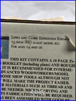 Lewis & Clark Expeditions, 1804-1806 -Keelboat Model Kit -13 Wooden and Cloth