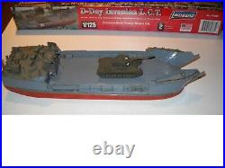 Lindberg WW2 US LCT Assault Ship Model Kit 1/125 sealed In crunched box