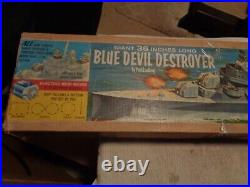 Lindbergh # 815M 1195 Giant 35 Inches Long Blue Devil Destroyer Model Ship