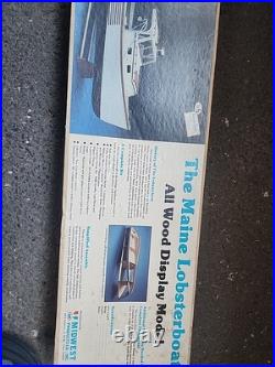 MAINE LOBSTER BOAT Wood Model Midwest Products #953 Open Box MAINE LOBSTER BOAT Wood Model Midwest Products #953 Open Box