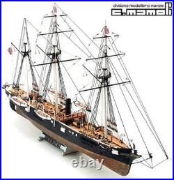 MAMOLI MV53 C. S. S. ALABAMA 1/120 SCALE Model Kit Great Condition FREE SHIPPING