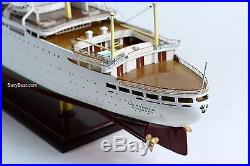 MS Gripsholm Ocean Liner Swedish American Line 40 Handmade Wooden Ship Model