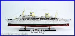MS Kungsholm Ocean Liner Swedish American Line 40 Handmade Wooden Ship Model