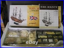Mamoli MV39 HMS Bounty Wood Plank-On-Frame Model Ship Kit Scale 1/64