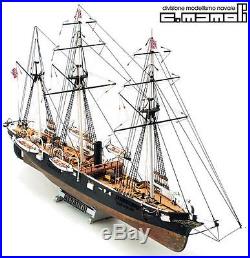 Mamoli MV53 CSS Alabama Wood Ship Model Kit 1120 Scale, Unbuilt em 26