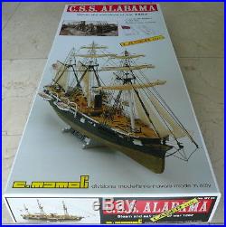 Mamoli MV53 CSS Alabama Wood Ship Model Kit 1120 Scale, Unbuilt em 26