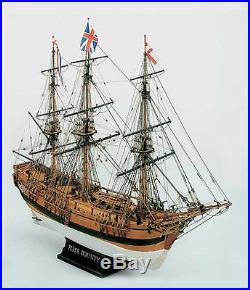 Mamoli MV53 HMS Bounty 1100 Wood Plank-on-Bulkhead Ship Model Kit em dv