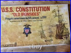 Mamoli U. S. S. CONSTITUTION Old Ironside Ship Model, Sealed Bags, Complete PoF